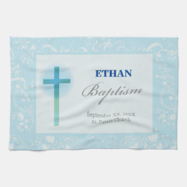 Blue Lace Boy Baptisse Handtuch
