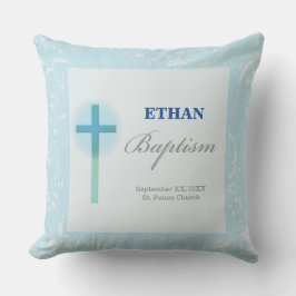 Blue Lace Boy Baptisse Kissen Für Draußen