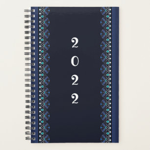 Blue Lace Pattern Boho Planner Planer