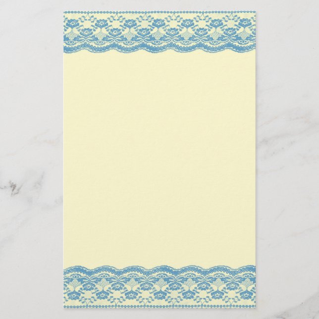 Blue Lace Wedding Briefpapier (Vorderseite)