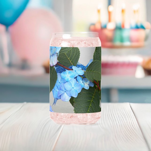 Blue Lacecap Hydrangea Bloom Floral Dosenglas (Insitu (Baby Party))