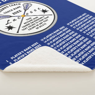 Blue Lacrosse Coach - Geschenke mit allen Spielern Sherpadecke