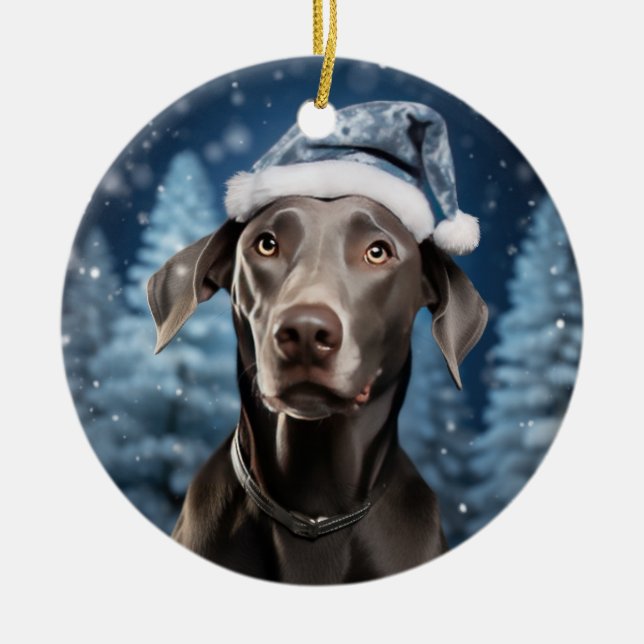Blue Lacy Dog Christmas Keepake Keramik Ornament (Vorne)