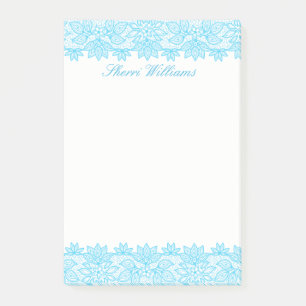 Blue Lacy Personalisiert Post It Note Pad Post-it Klebezettel