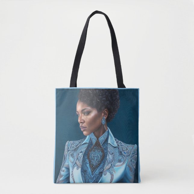 Blue Lady 3 Tote Bag Tasche (Vorderseite)
