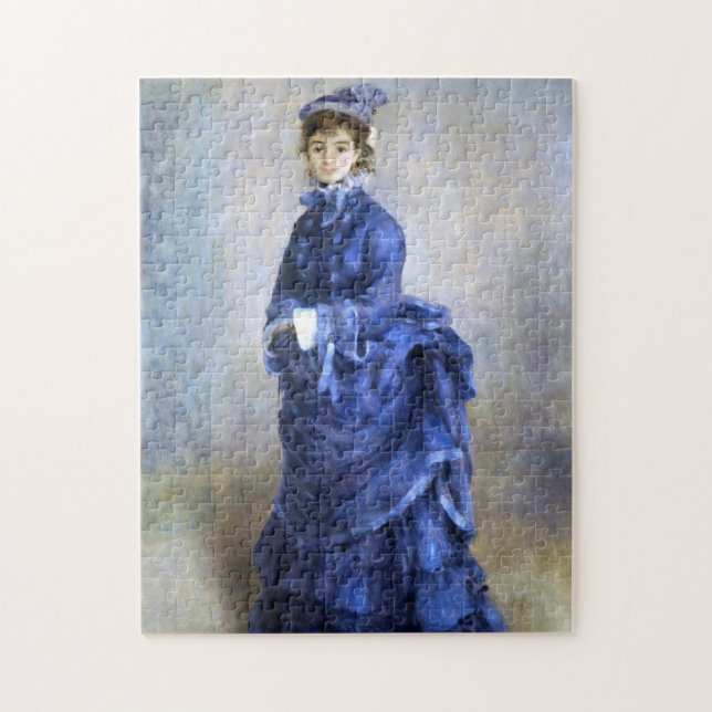 Blue Lady Parisienne Renoir Impressionist Paint (Vertikal)