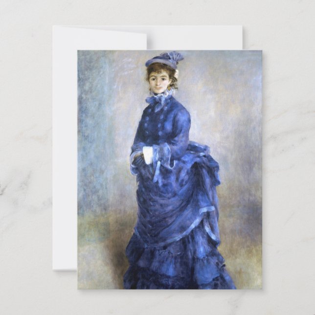 Blue Lady Parisienne Renoir Impressionist Paint Karte (Vorderseite)