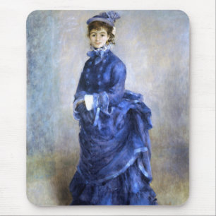 Blue Lady Parisienne Renoir Impressionist Paint Mousepad