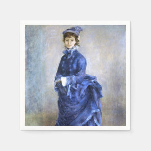 Blue Lady Parisienne Renoir Impressionist Paint Serviette