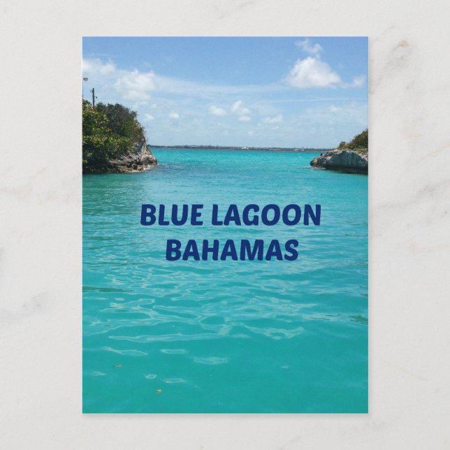 Blue Lagoon Bahamas Postkarte (Vorderseite)