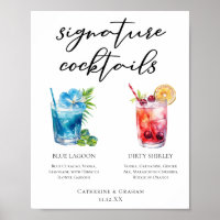 Blue Lagoon Dirty Shirley Signature Cocktails Menü