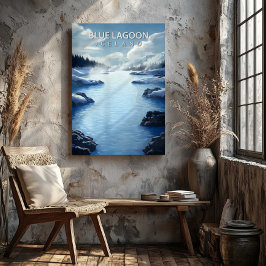 Blue Lagoon Iceland Destination Canvas Print Leinwanddruck