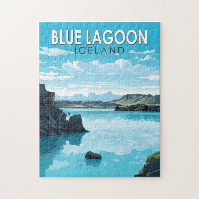 Blue Lagoon Island Reisen Vintag (Vertikal)