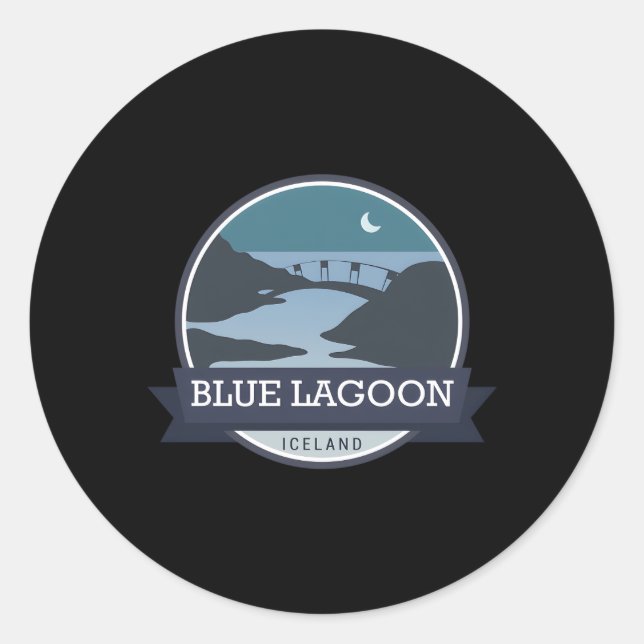 Blue Lagoon Island Runder Aufkleber (Vorderseite)