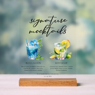 Blue Lagoon Mint Julep Signature Mocktails Acrylschild