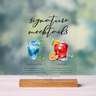Blue Lagoon Negroni Signature Mocktails Acrylschild
