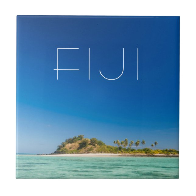 Blue Lagoon Seascape, Fidschi Fliese (Vorderseite)