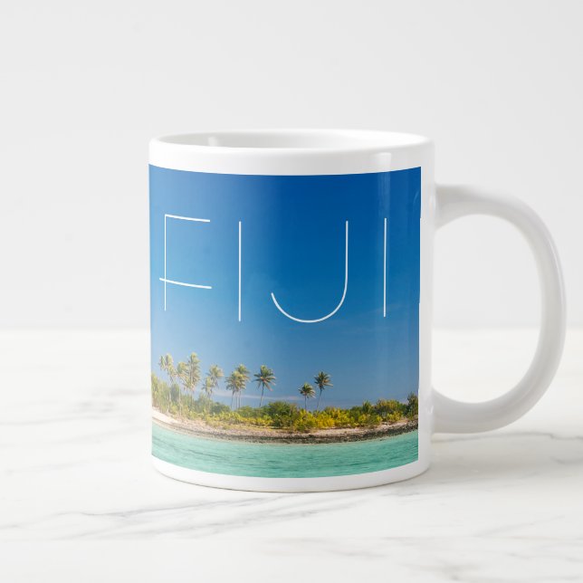 Blue Lagoon Seascape, Fidschi Jumbo-Tasse (Rechts)