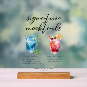 Blue Lagoon Shirley Temple Mocktails Acrylschild