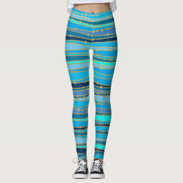 Blue Lagoon Zen | Benutzerdefinierte Workout-Leggi Leggings