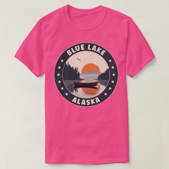 Blue Lake Alaska Sunset TShirt (Design vorne)
