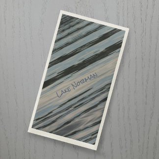 Blue Lake Blue Beige Black Diagonal Streifen Serviette