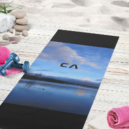 Blue Lake Foto Monogram Yogamatte