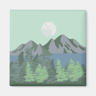 Blue Lake & Moon Magnet