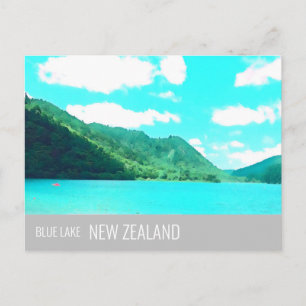 Blue Lake New Zealand Lake Tikitapu Reise Postkarte