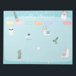 Blue Lama Llamacorn Wochenplaner Notepad Notizblock<br><div class="desc">Blue Lama Llamacorn Weekly Planner</div>