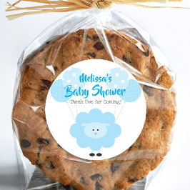 Blue Lamb Sweet Boy Baby Dusche Danke Niedlich Runder Aufkleber