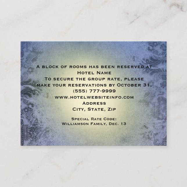 Blue Lantern Hotel Unterkunft Beilage Karten (Vorderseite)