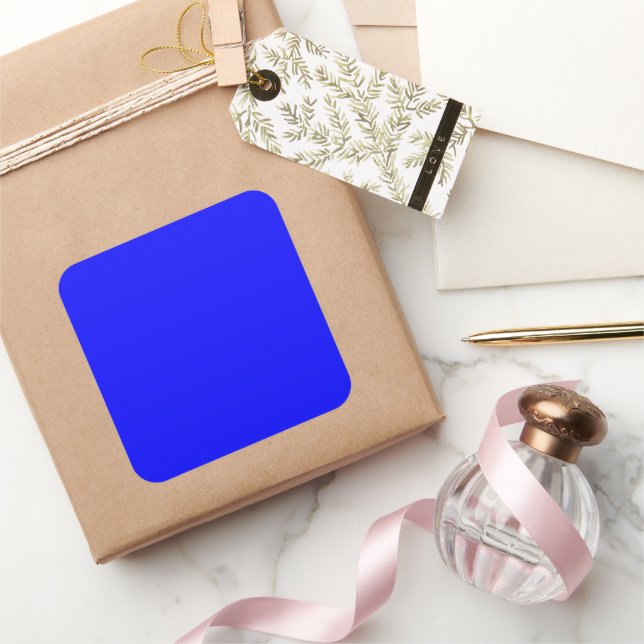 Blue Large Quadratischer Aufkleber (Schenken)