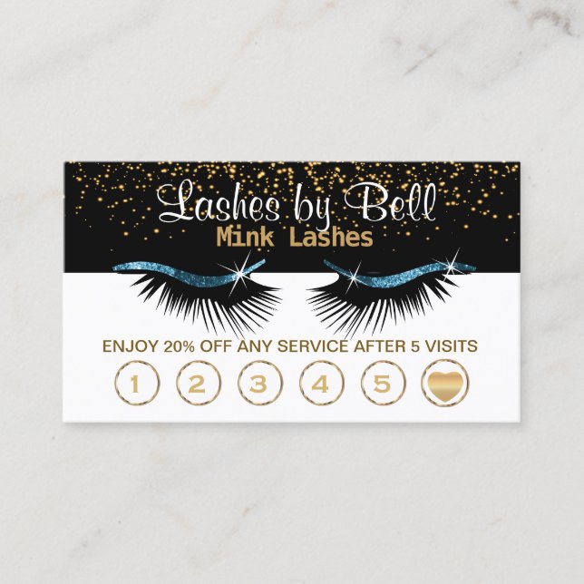 Blue Lashes Treue Cards (Vorderseite)