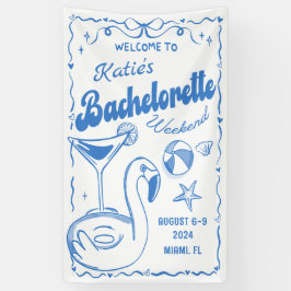 Blue Last Toast Beach Bachelorette Weekend Banner