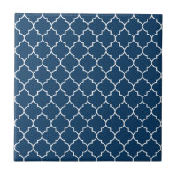 Blue Latticework, Quatrefoil, Trellis