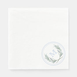 Blue Laurel Wappen Paper Napkins Serviette