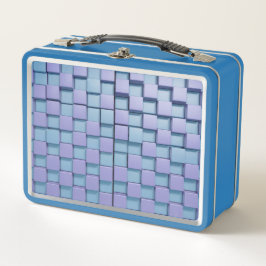 Blue Lavendel Squares Lunch Box