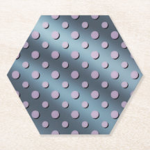 Blue Lavender Polka Dot Untersetzer Set