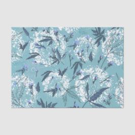 Blue Leaf Decoupage Seidenpapier