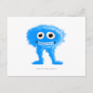 Blue Leggy Critter Postkarte