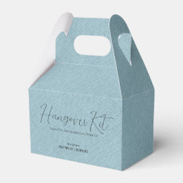Blue Leinen Simple Script Hangover Erholung Kit Geschenkschachtel