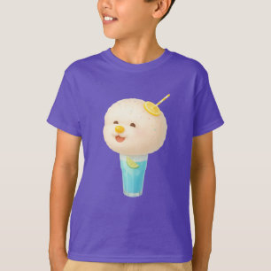 Blue Lemon Float: Lächelnde Bichon Zuckerwatte T-Shirt