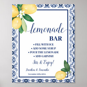 Blue Lemons Mittelmeer-Limonaden-Bar Poster