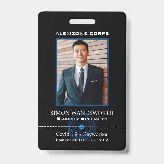 Blue Lens, Photo Security Industry ID Badge