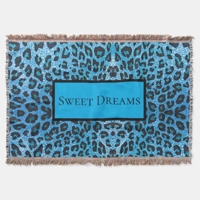 Blue Leopard Imitate Sparkle Sweet Dreams Modern C Decke (Vorderseite)