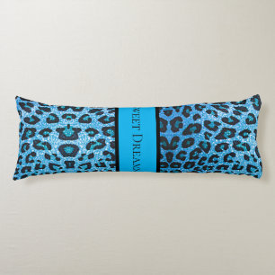Blue Leopard Imitate Sparkle Sweet Dreams Modern C Seitenschläferkissen