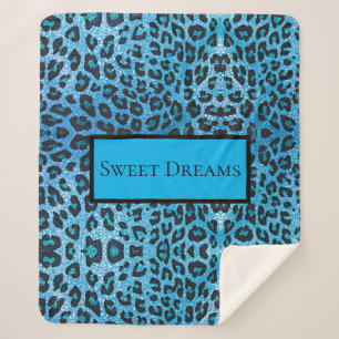 Blue Leopard Imitate Sparkle Sweet Dreams Modern C Sherpadecke