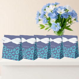 Blue Leopard Print Geschenkschachtel