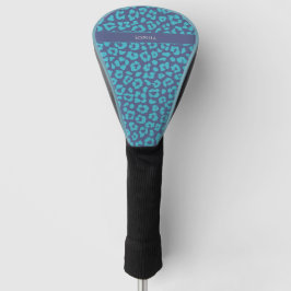 Blue Leopard Print Golf Headcover